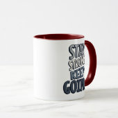 Stay Strong Keep Going – Grey Inspirational Mug Mok (Voorkant rechts)