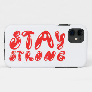STAY STRONG motivatie graffiti stijl iPhone 11 Hoesje