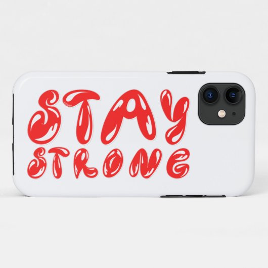 STAY STRONG motivatie graffiti stijl Case-Mate iPhone Case (Achterkant (horizontaal))