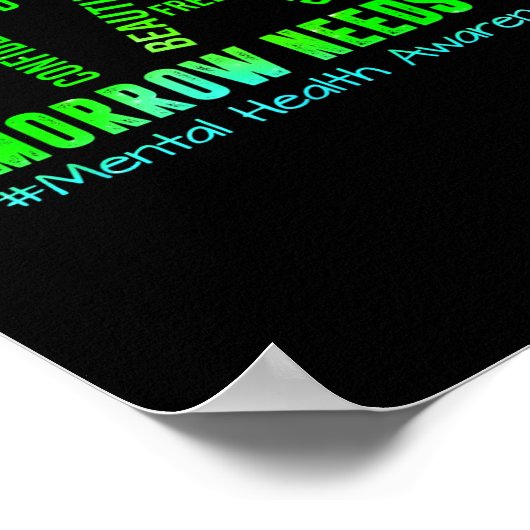 Stay Tomorrow heeft je mentale gezondheid nodig Poster (Hoek)