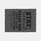 Stay Tomorrow Needs You 988 Suicide Prevention Awa Fleece Deken (Voorkant (Horizontaal))