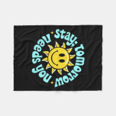 Stay Tomorrow Needs You, Suicide Awareness Mental Fleece Deken (Voorkant (Horizontaal))
