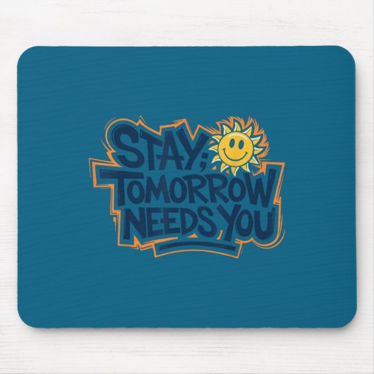 Stay Tomorrow Needs You, Suicide Awareness Mental  Muismat (Voorkant)