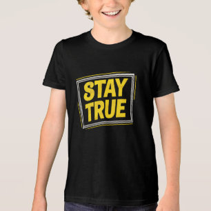 Stay True - Motivering Levendig geel Tri-Blend Shirt
