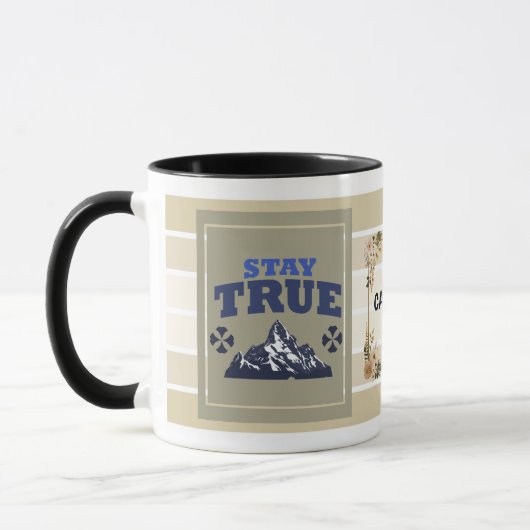 Stay True Personalized Mountain Mug – Floral Adven (Gauche)
