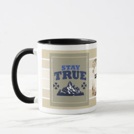 Stay True Personalized Mountain Mug – Floral Adven Mok