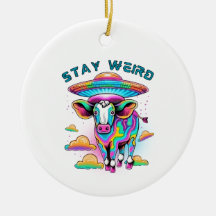 "Stay Weird" UFO Koe Ornament