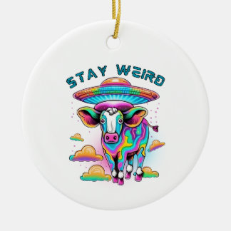 "Stay Weird" UFO Koe Ornament