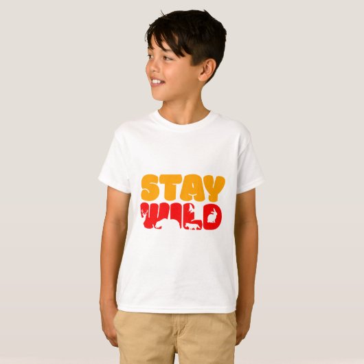 Stay WILD Basic Design Kids Basic T-shirt Basic (Devant entier)
