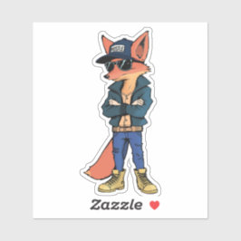 Stay Wild beroemd gemaakt door Trendy Fox Sticker