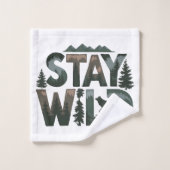 Stay Wild - Conception inspirée de la nature (Gant de toilette)