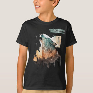 "Stay Wild" Howling Wolf Boy's T-shirt