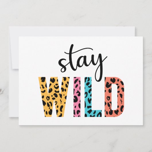 Stay Wild Kaart (Voorkant)