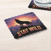 Stay Wild Kartonnen Onderzetters (Gebogen)