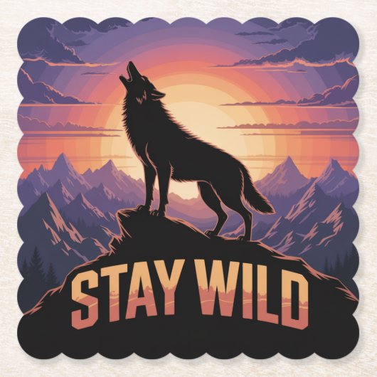 Stay Wild Kartonnen Onderzetters (Voorkant)