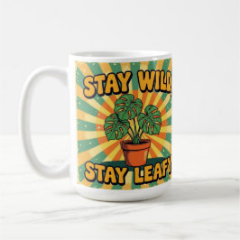 Stay wild leafy cute botanical Coffee Mug Koffiemok