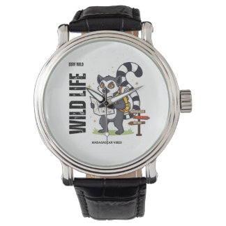 Stay Wild Lemur Life - Madagascar Vibes Cute lemur Horloge