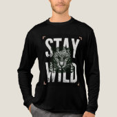 Stay Wild Leopard Face T-Shirt Design (Voorkant volledig)