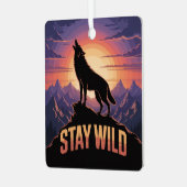Stay Wild Metalen Ornament (Voorkant links)