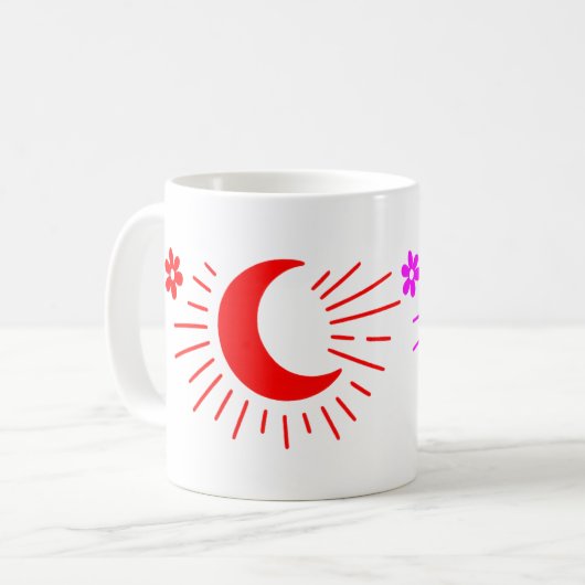 Stay Wild Moon Child - Boho Celestial Coffee Mok (Voorkant links)