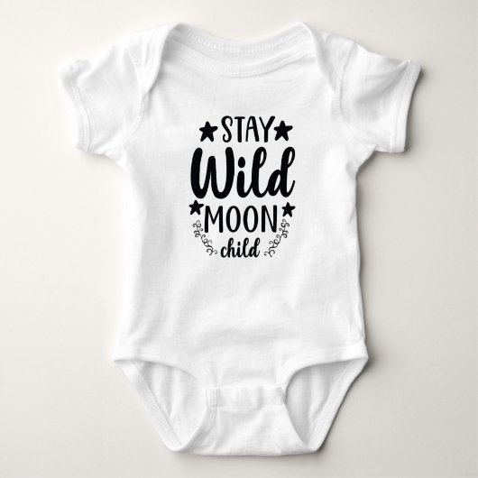 "Stay Wild Moon Child" Grappig baby Bodysuit (Voorkant)