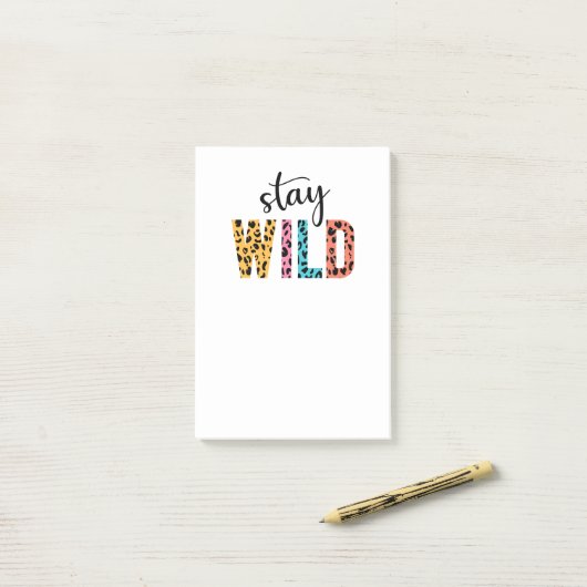 Stay Wild Post-it® Notes (Op bureau)