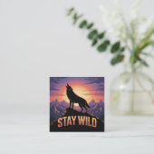 Stay Wild Vierkante Visitekaartje (Staand voorkant)