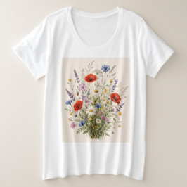 Stay Wild | Vintage Wild Herbs Botanical Design Grote Maat T-shirt
