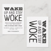 Stay Woke, Invitation du point de rencontre de la  (Devant / Derrière)