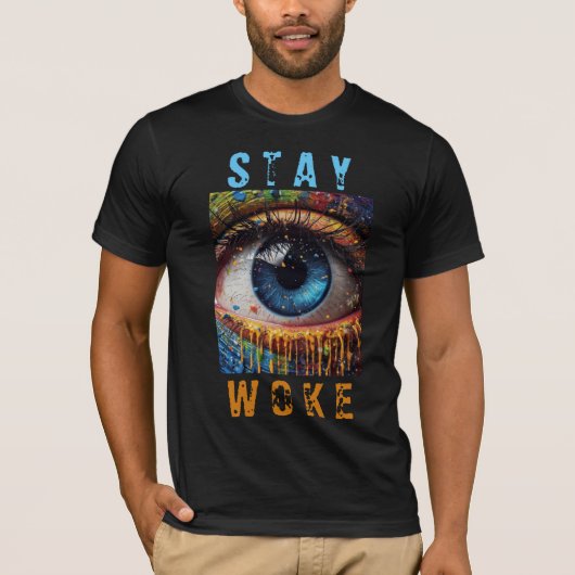 "Stay Woke" oog T-shirt (Voorkant)