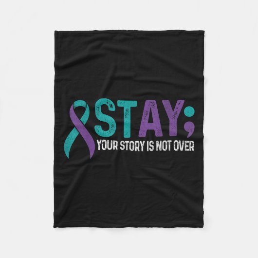 Stay Your Story Is Not Over Suicide Prevention Awa Fleece Deken (Voorkant)