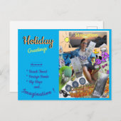 Staycation 'Vakantie groeten' Briefkaart (Voorkant / Achterkant)