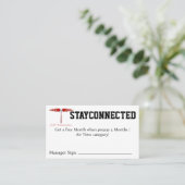 STAYCONNECTED Coupon Visitekaartje (Staand voorkant)