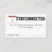 STAYCONNECTED Coupon Visitekaartje (Voorkant)