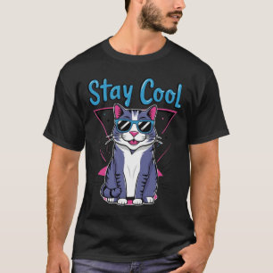 StayCoolCatTshirtDesign-CoolCatTeeGraphics voorCas T-shirt