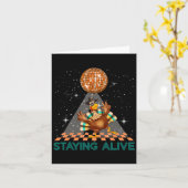Staying Alive Disco 70s Turkije Thanksgiving Dans Kaart (Gele Bloem)