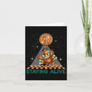 Staying Alive Disco 70s Turkije Thanksgiving Dans Kaart