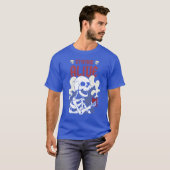 Staying alive Funny coffee skeleton T-shirt (Voorkant volledig)
