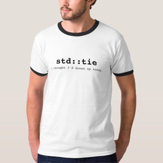 std:stropdas t-shirt (Voorkant)