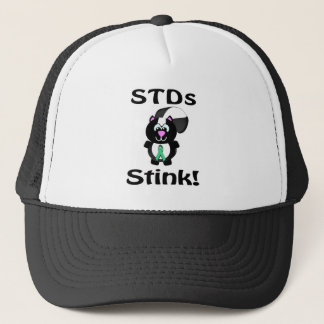 STD's Stinks Skunk Awareness Design Trucker Pet