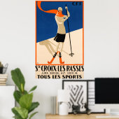 Ste Croix et Les reist Zwitsers reizen Poster (Thuiskantoor)