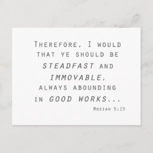 steadfast immobile mosiah lds scripting briefkaart