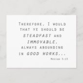 steadfast immobile mosiah lds scripting briefkaart (Voorkant)