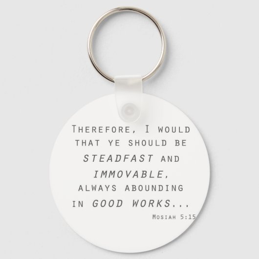 steadfast immobile mosiah lds scripting sleutelhanger (Voorkant)