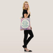 Steadfast Love of God, Scripture Triangle Pattern Tote Bag (Op model)