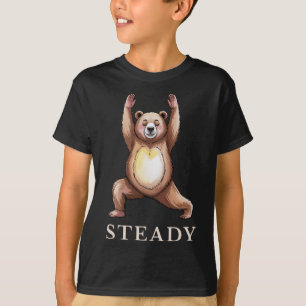 Steady Bear Yoga-shirt Calme Lance Schattig Dier Y T-shirt