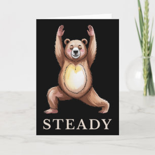 Steady Bear Yoga Shirt Rustige Lance Schattig Dier Kaart