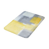 "Steady" grijze en gele Abstracte kunst Badmat (Gekanteld)