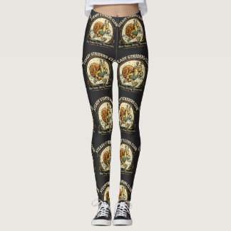 Steady Striders Club Grappige Slakkenloper Retro Leggings