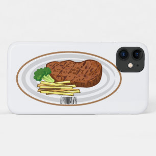Steak cartoon illustratie iPhone 11 hoesje